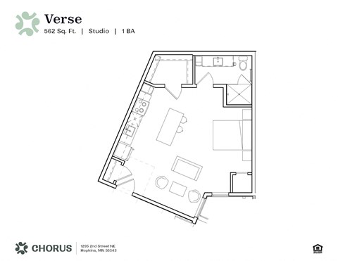 a floor plan of a small apartment